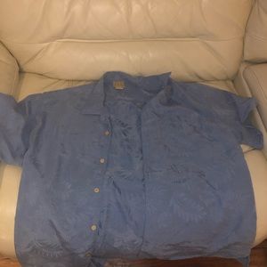 Joseph A Bank XL Blue Hawaiian Shirt